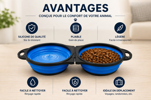 Double gamelle pliable — VADROUF DuoBowl