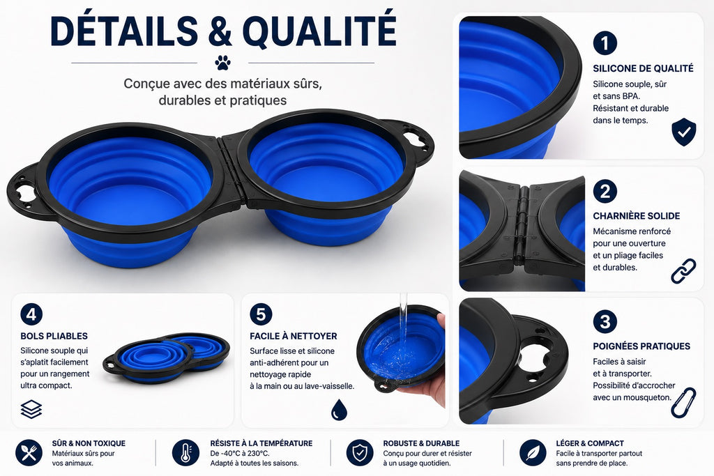Double gamelle pliable — VADROUF DuoBowl